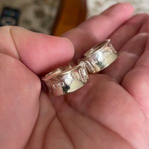 Authentic Tiffany & Co. 1837 silver 925 huggie hoop earrings.